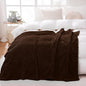 Puncuntex Brown Throw Blanket 108"×90" inches Fuzzy 3D Jacquard Decorative Flannel Fleece Super Soft Plush Cozy Blanket for Couch Sofa Chair Lightweight