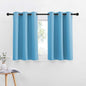 NICETOWN Thermal Insulated Blackout Window Curtains - Energy Efficient Home Decor Grommet-Top Short Curtains for Bedroom (42 by 36 1.2 inches Header, Teal Blue, 2 Packs)