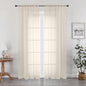 OWENIE Cream Sheer Curtains 84 inches Long 2 Panels Set for Bedroom Living Room, Soft Solid Living Room Sheer Curtain, Rod Pocket Light Filtering Curtains, 2 Pcs Each 42“ W x 84" L,Cream