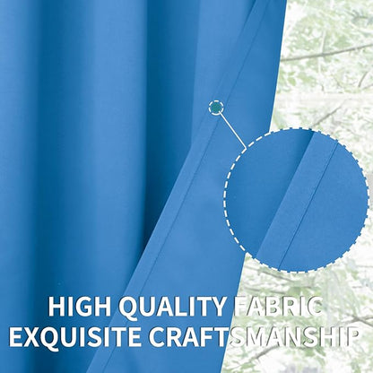 BGment Room Darkening Curtains 72 Inches Long - Grommet Thermal Insulated Drapes Window Treatment Curtains for Bedroom, 2 Panels, 42 x 72 Inch, Classic Blue