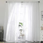 OWENIE Sheer White Curtains, Sheer Curtains 96 inches Long 2 Panels Set, Rod Pocket Voile Fimly Sheer Drapes for Living Room/Bedroom, 2pcs, Each 59" W x 96" L