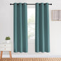 NICETOWN Modern Blackout Curtains Noise Reducing for Bedroom, Greyish Blue, 2 Panels, W34 x L70 -Inch, Thermal Insulated and Privacy Room Darkening Drape Panels for Boy's Guest Room Door Window