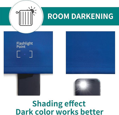 BGment Blackout Curtains for Bedroom - Grommet Thermal Insulated Room Darkening Curtains for Living Room, 55 x 96 Inch, 2 Panels, Royal Blue