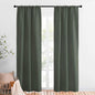 NICETOWN Bedroom Curtains Blackout Draperies - All Season Thermal Insulated Solid Rod Pocket Top Blackout Curtains/Drapes for Kid's Room (Dark Mallard, 1 Pair, 34 x 84 Inch)