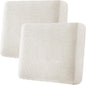 H.VERSAILTEX Super Stretch Individual Seat Cushion Covers - Sofa Couch Cushion Slipcover Sets - Thick Jacquard Textured Twill Fabric - Large (2 Piece, Ivory)