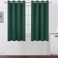 LEMOMO Dark Green Bedroom Blackout Curtains/52 x 54 Inch Long/Set of 2 Curtain Panels/Thermal Insulated Room Darkening Curtains