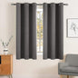 MIULEE Blackout Curtains for Bedroom Thermal Insulated Room Darkening Drapes Solid Window Treatment Set Grommet Top Light Blocking Curtain for Living Room 2 Panels 42 x 63 inch, Grey
