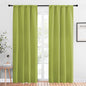 NICETOWN Blackout Curtain Panels for Living Room - Thermal Insulated Rod Pocket Top Blackout Drapes for Kid's Room (1 Pair, 42 x 84 Inch, Fresh Green)