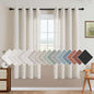 H.VERSAILTEX Living Room Linen Curtains Home Decorative Nickel Grommet Curtains Privacy Added Energy Saving Light Filtering Window Treatments Draperies, Heathered Natural, 2 Panels, 52 x 72 - Inch