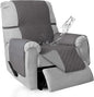 ISSUNTEX Double Protection 100% Waterproof Recliner Covers for Living Room, Reversible Furniture Protector Recliner Couch Sofa Slipcover for Dogs, Pets, Kids (Recliner, Gray/Light Gray)
