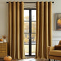 MIULEE Elegant Velvet Curtains Gold Grommet Curtains Fall Thermal Insulated Soundproof Room Darkening Blackout Curtains/Drapes for Girls & Lady Living Room/Bedroom Decor 52 x 96 Inch 2 Panels