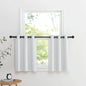 NICETOWN Farmhouse Blackout Small Curtains - Thermal Insulated Grommet Curtain Valances Room Darkening for Kitchen Window Treatments Home Decor, 34" Wide x 30" Long, 1 Pair, Greyish White