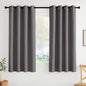 NICETOWN Room Darkening Draperies Curtains Panels, 2 Panels Grey W52 x L63