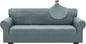 ZNSAYOTX 1 Piece Jacquard Couch Covers for 3 Cushion Couch Living Room High Stretch Sofa Cover Pets Dogs Friendly Anti Slip Thickened Slipcovers Furniture Protector (Large, New Pattern Light Grey)