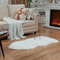 EasyJoy Ultra Soft Fluffy Shaggy Area Rug Faux Fur Rug Chair Cover Seat Pad Fuzzy Area Rug for Bedroom Floor Sofa Living Room (2 x 4 ft Sheepskin, White)