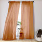OVZME 2 Panels Solid Color Orange Sheer Curtains 96 Inches Long, Elegant Window Voile Panels/Draperies/Treatment for Living Room & Sliding Glass Door, 2 Panels = 84" W, Each 42" Wx96 L