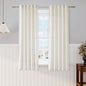 Nanspring Cream Linen Curtains 63 Inch for Bedroom Natural Semi Sheer Light Filtering Boho Curtains Back Tab and Rod Pocket Panels for Living Room 34 x 63 Inch, 2 Panels