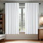 Deconovo Room Darkening Curtains, Thermal Insulated Noise-Reducing Window Panels for Bedroom, Living Room and Home Office, 2 Panels, Pure White, 70W x 63L Inch