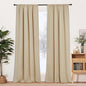 RYB HOME Curtains for Bedroom 102 inches Long, Privacy Thermal Insultaed Sunlignt Heat Blocking Drapes for Sliding Patio Door, Width 42 by Length 102, Biscotti Beige, 2 Panels Set