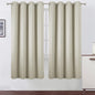 LEMOMO Light Beige Thermal Blackout Curtains/52 x 72 Inch/Set of 2 Panels Room Darkening Curtains