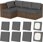 8Pcs Stretch Patio Cushion Covers, Outdoor Couch & Sofa Replacement Slipcovers for Patio Furniture Cushion Covers, Washable Reusable Furniture Protector