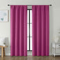 Simplebrand Ava Hot Pink Blackout Curtains for Bedroom 72 Inch Length 2 Panels Set, Privacy Thermal Insulated Rod Pocket Door Window Curtains for Patio French Door Front Door, W40 x L72 Inch