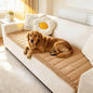 Couch Cover for Dogs Washable, Fuzzy Pet Couch Covers for 3 Cushion Sofa Pet Friendly, Non Slip Sofa Cover (Light Brown, 23.6" x 47"/60 x 120cm)