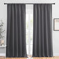 NICETOWN Blackout Curtain Panels for Window - Energy Efficient & Noise Reducing Thermal Insulated Rod Pocket Blackout Drapes/Draperies for Living Room (Grey, 2 Panels, W52 inches x L95 inches)
