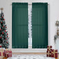 OWENIE Sheer Curtains 63 inch Length 2 Panels Set, Light Weight Soft Solid Light Filtering Fimly Sheer Curtains for Bedroom Living Room, Rod Pocket Window Treatments, Hunter Green, 42Wx63L Inch
