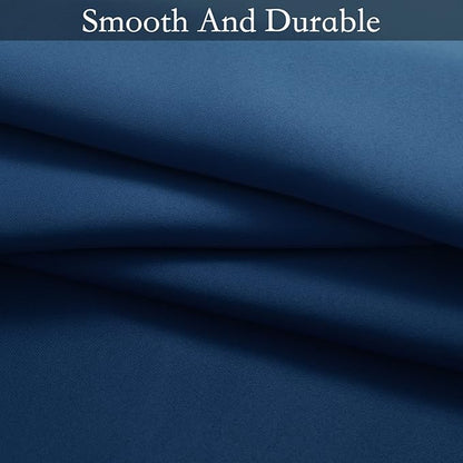 SimpleHome Ombre Room Darkening Curtains for Bedroom, Light Blocking Gradient Blue to Gray White Thermal Insulated Grommet Window Curtains/Drapes for Living Room,2 Panels, 52x96 inches Length