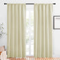 NICETOWN Room Darkening Curtains for Bedroom - Home Decoration Privacy Protection Thermal Insulated Solid Drapes/Draperies for Sliding Glass Door (Beige, Set of 2, 52 x 84 inches)