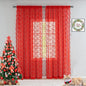 YJ YANJUN Vintage Lace Curtains 96 Inches Long-Victorian Floral Pattern Red Sheer Curtain Panels for Living Room Bedroom,Light Filtering, Xmas Gift for Holiday Decor 2 Panels 52W x 96L