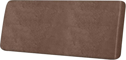 Leather Look Couch Cushion Covers Sofa Seat Slipcovers Sets Couches Furniture Protector for Sectional Armchair Loveseat Pets Kids Stretch Spandex Fabric (1 Cushion XL Sofa, Brown)