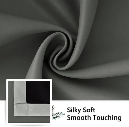 SimpleHome Blackout Curtains Ombre for Living Room,Room Darkening Grey Curtains Set of 2 Panels Thermal Insulated Bedroom Curtains，52 x 84 Inch