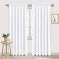 DWCN White Curtains for Living Room Thermal Insulated, 50% Light Blocking Curtains for Bedroom, Dining Room Window, W 70x L 84 Inch, Set of 2 Rod Pocket Curtain Panels
