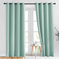 NICETOWN Seafoam Green Curtains 2 Panels 84 inches Long - Grommet Blackout Thermal Insulated Room Darkening Sound Reducing Window Drapes for Living Room/Bedroom, W52 x L84