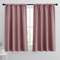 RYB HOME 54 inch Blackout Curtains for Living Room, Rod Pocket Thermal Insulated Small Window Drapes Room Darkening Shades for Bedroom Studio Dorm, W 42 x L 54 inch, Set of 2 Panels, Dusty Rose