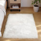 Goolela White Fluffy Fuzzy Rug 3x5 Faux Fur Sheepskin Rug for Bedroom Bedside Furry Carpet for Living Room Soft Rectangle
