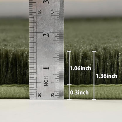 Goideal Fluffy Rug for Bedroom Living Room, 3x5 Olive Green Area Rugs, Faux Fur Shag Modern Carpet Ultra Soft Girls Boys Room Home Decor, Solid