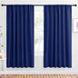 NICETOWN 2 Panels Blackout Curtains, Rod Pocket Window Curtains Room Darkning Drapes for Bedroom/Living Room, Thermal Insulated Solid Draperies for Home Office/Study, 62 by 72-Inch, Royal Blue