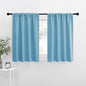 NICETOWN RV Blackout Curtains for Camper Windows, Teal Blue, 34" x 36", Set of 2, Kitchen Short Blackout Curtains & Drapes, Thermal Insulated Rod Pocket Window Treatment Draperies for Nursery