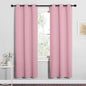 NICETOWN Bedroom Curtain Panels Blackout Draperies, Thermal Insulated Solid Grommet Blackout Curtains/Drapes (Crystal Pink, 1 Pair, 34 by 72-inch)