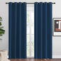 NICETOWN Moroccan Blue Blackout Curtains 86" Long, 55" Wide, 2 Pieces for Office, Dining Room, Guest Room - Sound Reducing, Heat and Cold Block Panels for Modern Decorative
