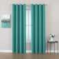 ChrisDowa Grommet Room Darkening Curtains for Bedroom and Living Room - 2 Panels Set Thermal Insulated Blackout Curtains (Teal, 52W x 95L)