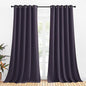 NICETOWN Blackout Curtain Panels for Bedroom, 2 Panels, W70 x L95-inch, Greyish Purple, Thermal Insulated Grommet Top Blackout Draperies and Drapes for Basement