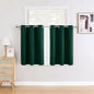 ChrisDowa Small Window Curtains for Kitchen and Bedroom - Grommet Short Thermal Insulated Room Darkening Curtains (2 Panels, Forest Green, 42 x 36 Inch)