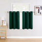 ChrisDowa Small Window Curtains for Kitchen and Bedroom - Grommet Short Thermal Insulated Room Darkening Curtains (2 Panels, Forest Green, 34 x 36 Inch)