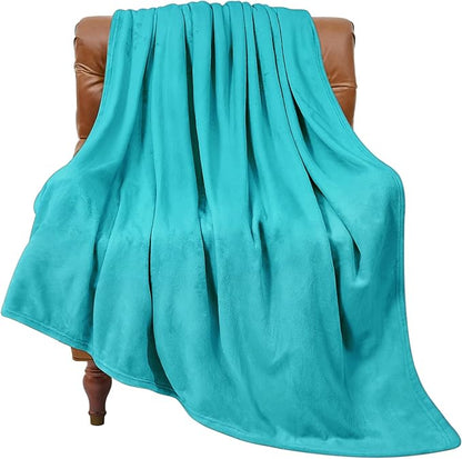BEDELITE Fleece Blanket Teal Throw Blanket for Couch & Bed, Luxury Plush Cozy Fuzzy Blanket 50" x 70", Super Soft Warm Lightweight Fall Throw Blanket for Travel Camping