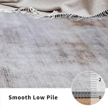 Toneed 2x6 Runner Rug Modern Abstract Hallway Rug Washable Non Slip Rubber Rugs for Kitchen Stairs Entryway Bedroom Living Room Printed Low Pile Foldable Accent Rugs Grey/Brown