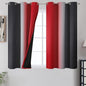 Estelar Textiler Ombre Red and Black Curtains 45 Inch Length 2 Panels, 100% Blackout Curtains for Living Room, Grommet Thermal Insulated Drapes, Full Light Blocking Curtains for Bedroom, 42x45 Inch
